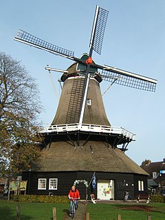 De Wieker Meule, De Wijk windmill in Drenthe, the Netherlands