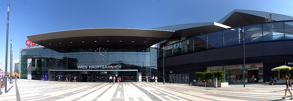Wien Hauptbahnhof Eingang Wiedner Gürtel (Start und Ziel des Wien Rundgangs)