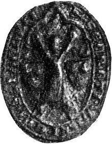 The seal of Bishop William de Lamberton. WilliamLambertonSeal.jpg