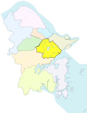 Yinzhou en el mapa