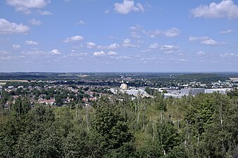 Zicht op Übach Palenberg vanaf mijnsteenberg Carl-Alexander in Baesweiler