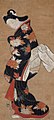 'Beauty in a Black Kimono' by Torii Kiyonobu, c. 1710–20.jpg