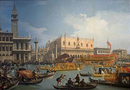 Festa dos esponsais entre Venecia e o Mar, de Canaletto (1729-1730)