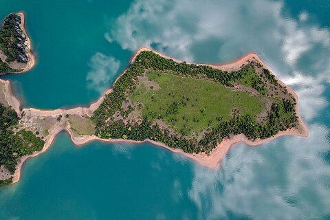 A small peninsula in Debar Lake