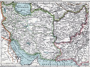 Афганистан на карте конца XIX века