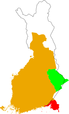 Förändringen av Finlands territorium i freden i Nystad 1721