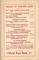 Back cover showing railway & entrance charges