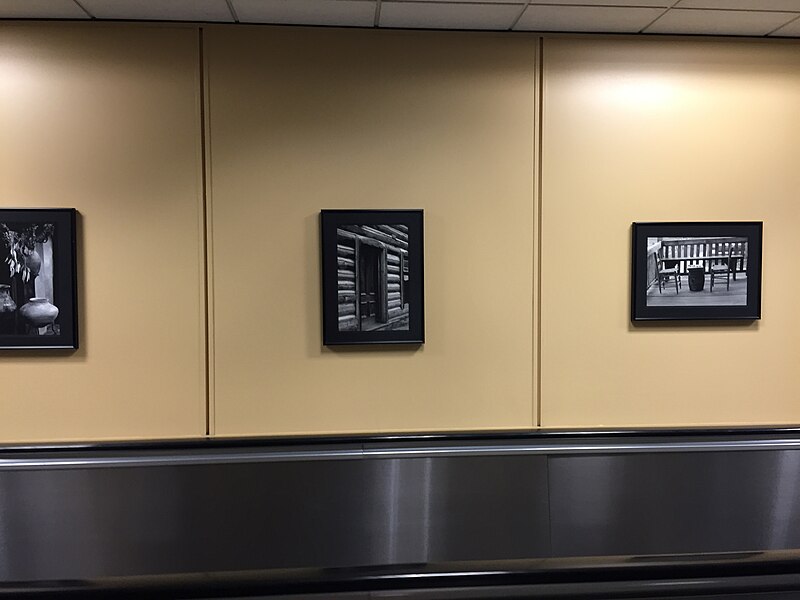 File:2015-04-13 23 40 52 Photographs on display alongside the people mover between Concourse B and Concourse C at Salt Lake City International Airport, Utah.jpg