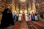 القداس الإلهي حسب الطقوس الأرمنية في كنيسة وانك في أصفهان، إيران