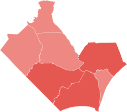 2022 United States House of Representatives elections in North Carolina's 7th congressional district results by county.svg