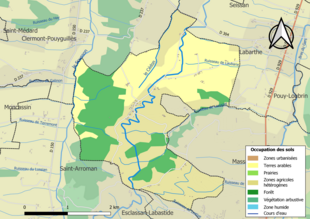 Mappa a colori che mostra l'uso del suolo.