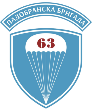 <span class="mw-page-title-main">63rd Parachute Brigade</span> Special forces unit of the Serbian Armed Forces