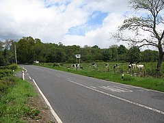 A view looking northeast along the A811 Old Military Road at the junction to Lagganbeg A811 Old Military Road - geograph.org.uk - 178857.jpg