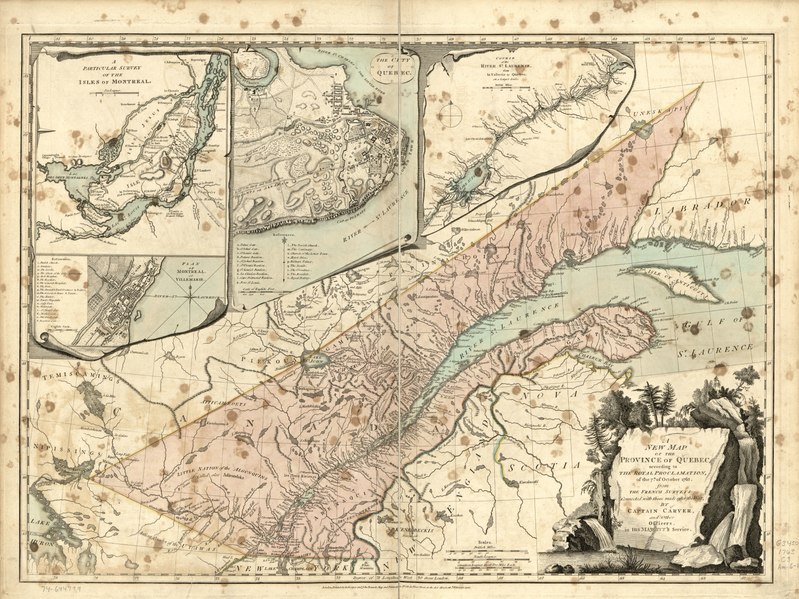 File:A new map of the Province of Quebec, according to the Royal Proclamation, of the 7th of October 1763. LOC 74694799.tif