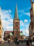 Århus Domkirke set fra Store Torv
