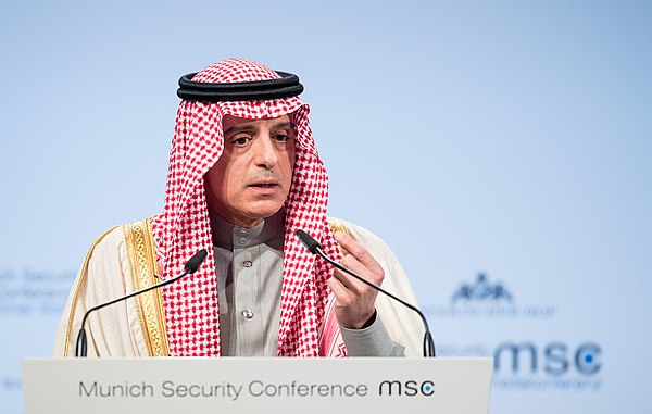 Al-Jubeir during the Munich Security Conference 2018