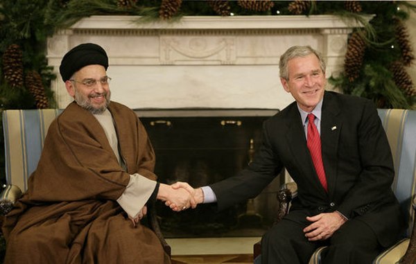 SCIRI's leader Abdal Aziz al-Hakim meeting President George W. Bush, 2006