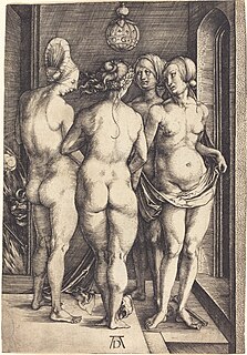 <i>The Four Witches</i> 1497 engraving by Albrecht Dürer