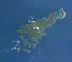 צילום לוויין של האי