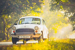 Ambassador Classic on the NH 748 of Goa-Karnataka Border