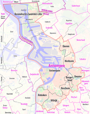 Image result for map of antwerp neighborhoods