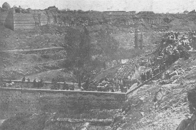 Araratian regiment going to the Turkish–Armenian front, 1920
