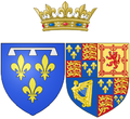 Arms of Henriette of England as Duchess of Orléans.png