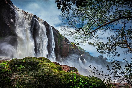 View of Athirappilly Falls from below