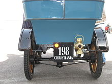 License plate from 1900-1913: later reproduction Automobile license plate Norway 1899-1913 KRA198.JPG