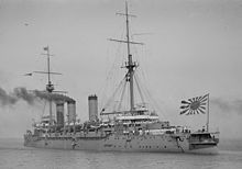 Azuma at anchor in Australia, 1910s Azuma AllanGreen1.jpg