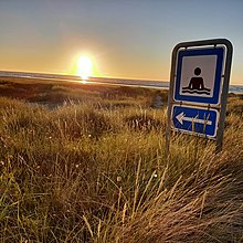 Badestelle westlich des Hafens Bønnerup Havn im Sommer 2022.