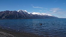 Kluane National Park and Reserve is co-managed by Kluane First Nation, Champage-Aishihik First Nation, and the Canadian Government. Baignade, Kluane National Park & Reserve, Yukon.jpg