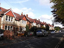 View east along the north part of Bainton Road. Bainton Road, Oxford.JPG
