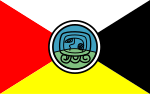 Bandera de los Pueblos Guatemala (circle).svg