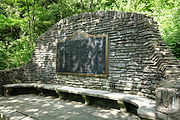 World War I Memorial bench & plaque