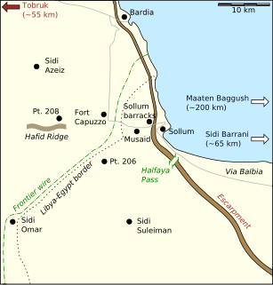 Frontier Wire (Libya) Defensive line built on the Egypt-Libya border during the Second Italo-Senussi War