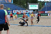 Deutsch: Beachhandball Europameisterschaften 2019 (Beach handball Euro); Tag 3: 4. Juli 2019 – Frauen, Hauptrunde Gruppe II, Deutschland-Spanien 1:2 (18:24, 24:14, 8:9) English: Beach handball Euro; Day 3: 4 July 2019 – Women Main Round Group II – Germany-Spain 1:2 (18:24, 24:14, 8:9)