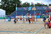 Deutsch: Beachhandball Europameisterschaften 2019 (Beach handball Euro); Tag 3: 4. Juli 2019 – Frauen, Hauptrunde Gruppe II, Deutschland-Spanien 1:2 (18:24, 24:14, 8:9) English: Beach handball Euro; Day 3: 4 July 2019 – Women Main Round Group II – Germany-Spain 1:2 (18:24, 24:14, 8:9)