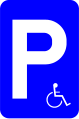 E9a: Parking reserved for the disabled