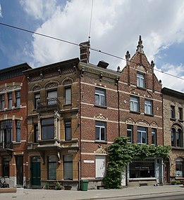 Berchem, Waterloostraat 65 (à gauche) et Guldenvliesstraat 60 (à droite) (1903).