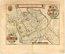 A 1645 map of Romance Flanders (1645) Blaeu 1645 - Galloflandria in qua Castellaniae Lilana Duacena & Orchiesia cum dependentibus necnon Tornacum & Tornacesium.jpg