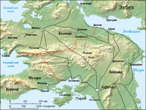 Карта Беотии