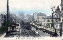 Un train se dirige vers Argenteuil, au début du vingtième siècle.