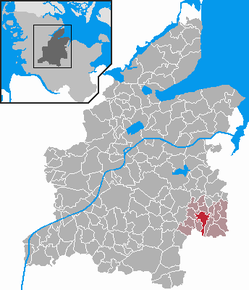 Poziția Bordesholm pe harta districtului Rendsburg-Eckernförde