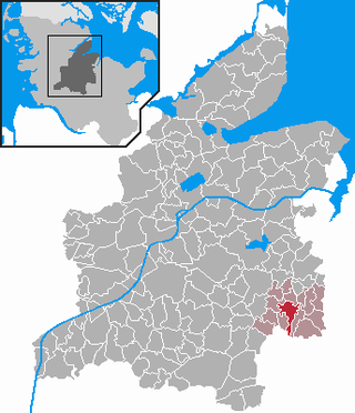 Poziția  Bordesholm pe harta districtului Rendsburg-Eckernförde