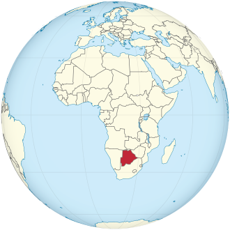 Botswana on the globe (Africa centered).svg