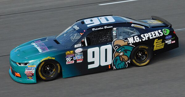 Brandon Brown driving the No. 90 at Richmond Raceway in 2017