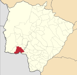 Localização de Bela Vista em Mato Grosso do Sul
