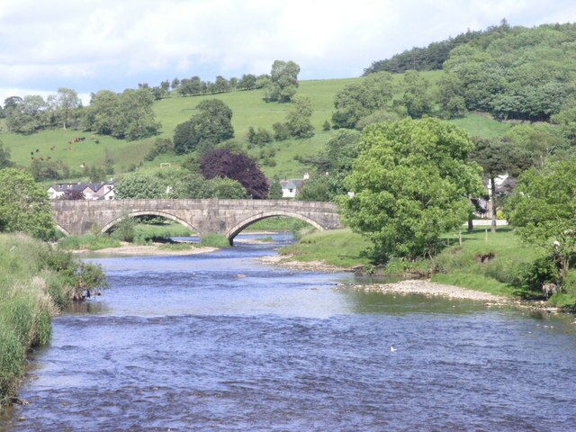 Sawley Bridge on the River Ribble.