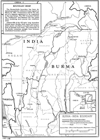 <span class="mw-page-title-main">India–Myanmar border</span> Border separating India and Myanmar